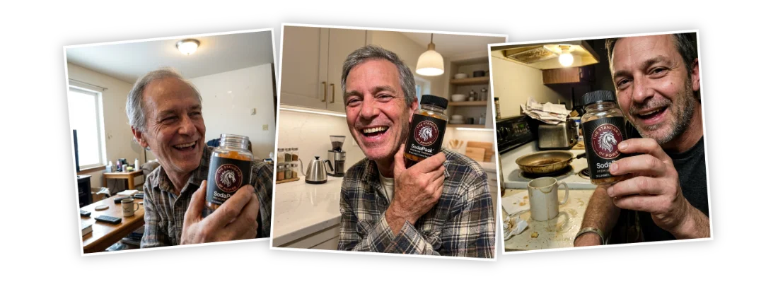 Customer polaroid photos featured on the official SodaPeak website